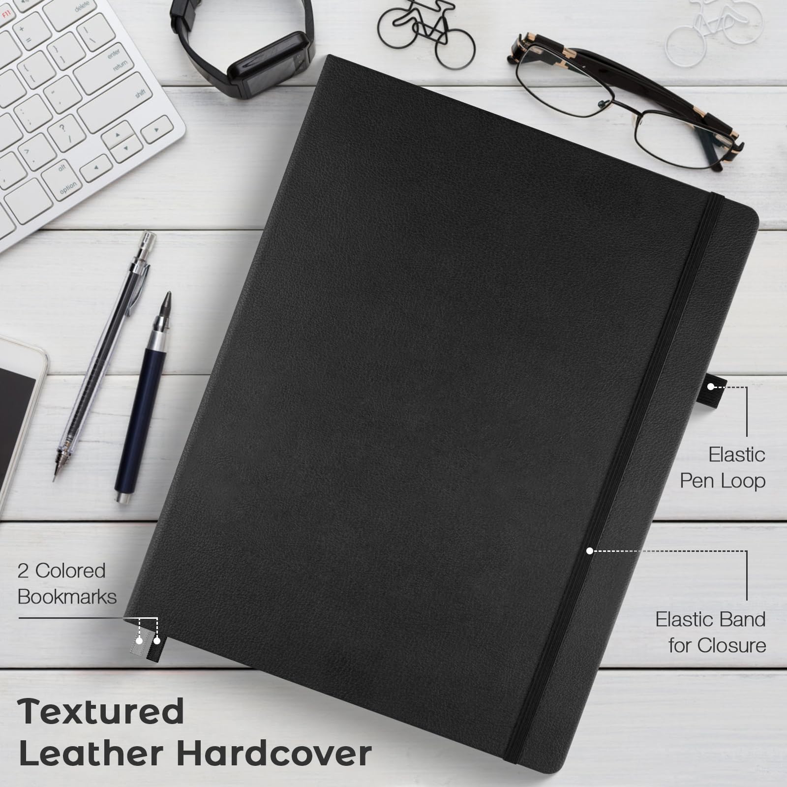 Premium Hardcover Graph Paper Notebook - 8.5