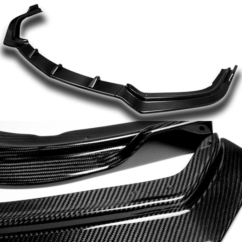 3PCS Real Carbon Fiber Front Bumper Lip Kit for 2018-2020 Acura TLX | STP-Style Splitter Trim Protection Spoiler & Air Dam Chin Diffuser | Enhances Aerodynamics & Sporty Look for Street Racing & Car Shows