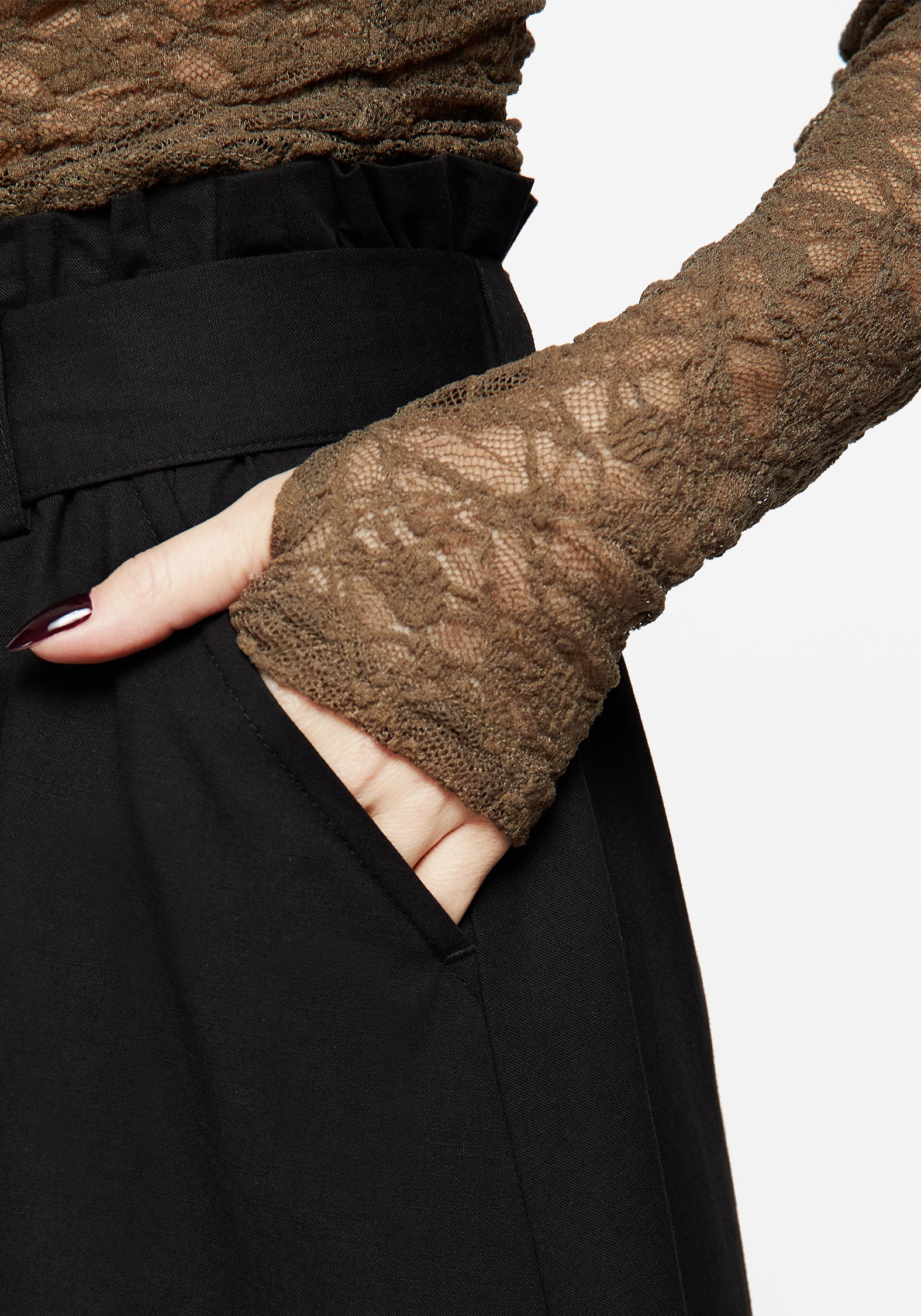 Elegant Myrtle Floral Lace Long Sleeve Blouse for Women - Perfect for Spring Weddings, Date Nights & Office Wear