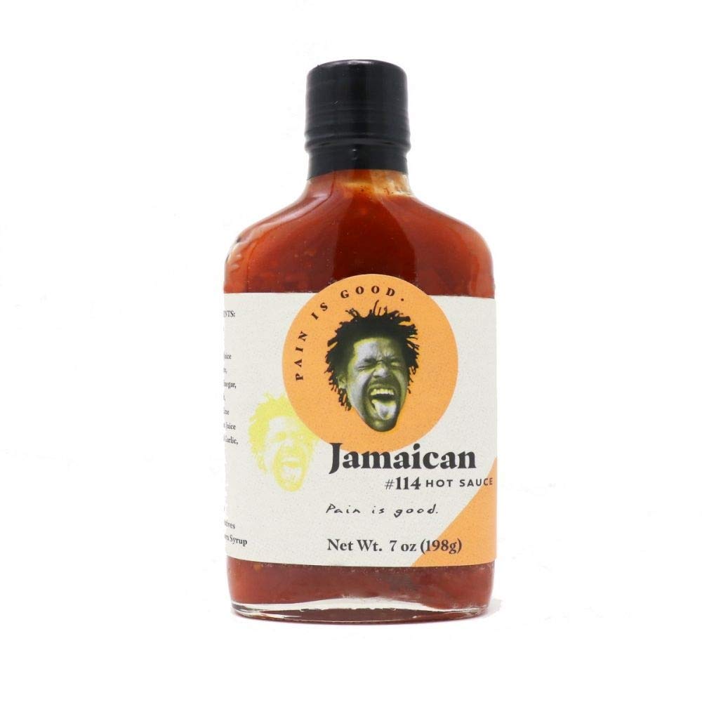 Pain Is Good Batch #114 Jamaican Style Hot Sauce 198g - Spicy Caribbean Flavor for Tacos, Wings & BBQ | Gourmet Hot Sauce for Cooking & Grilling