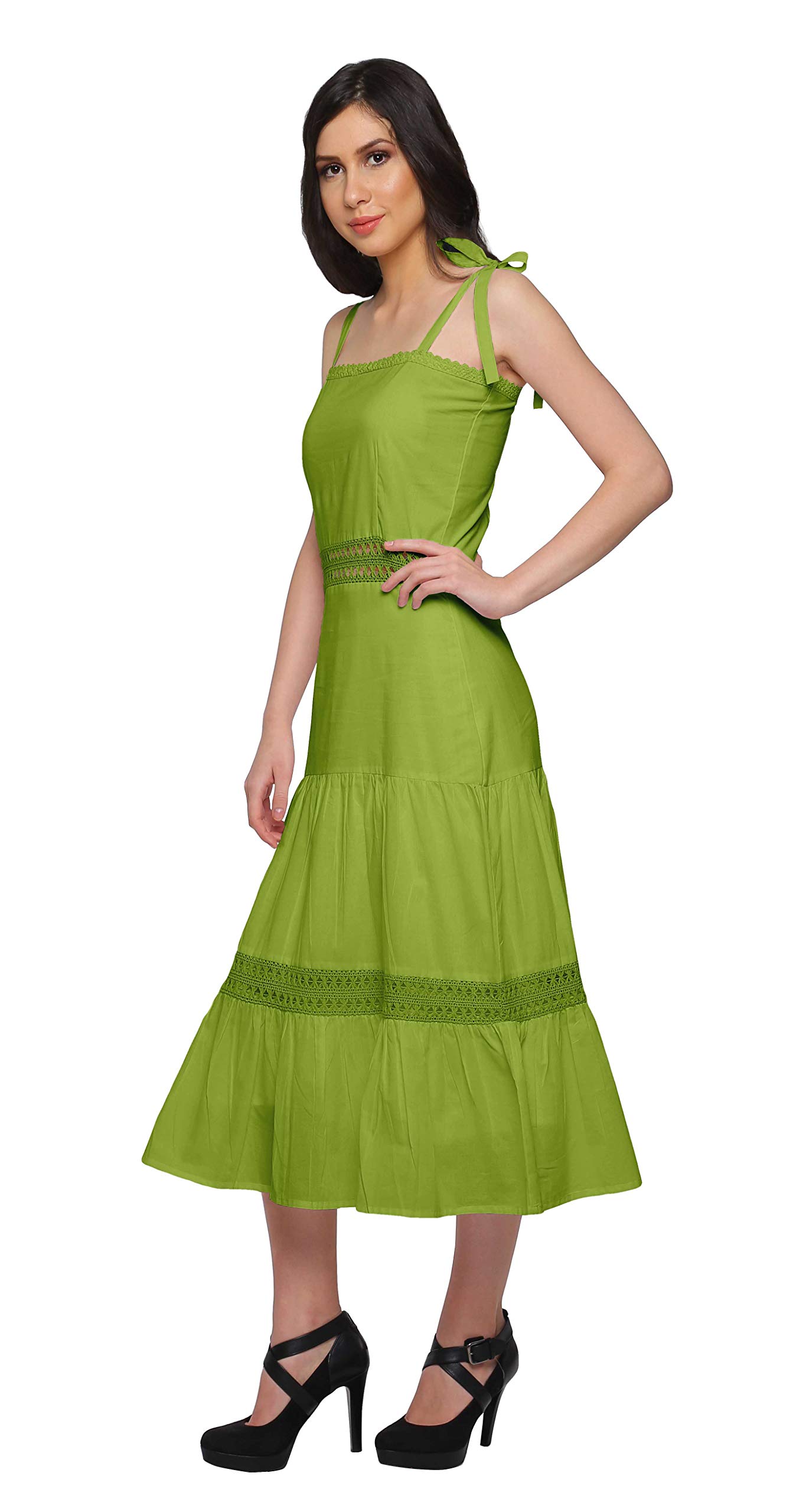 **Moomaya Women's Plus Size Casual Sleeveless Shoulder Strap Dress - Flowy Summer Maxi Dress for Beach, Vacation & Everyday Wear**