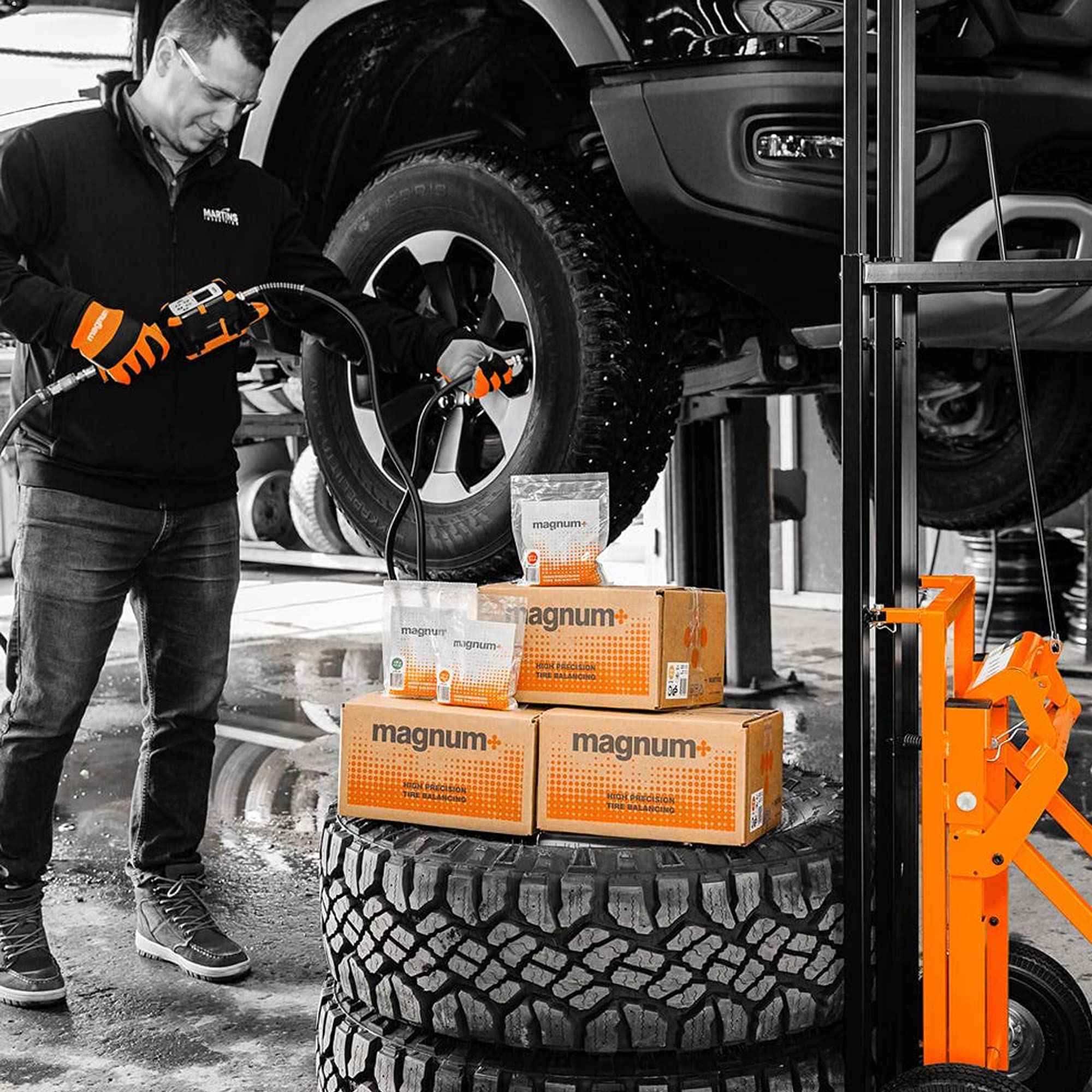 Martins Industries DPP700 Magnum+ Tire Balancing Beads - 8 Bags (23.5oz/667g per Bag) - Perfect for Truck, RV & Off-Road Vehicle Tire Balancing