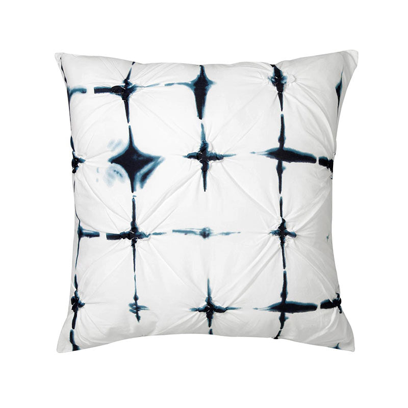 Royal Doulton Kobe Indigo Square Filled Cushion - Stylish Home Decor for Sofa, Bed & Living Room