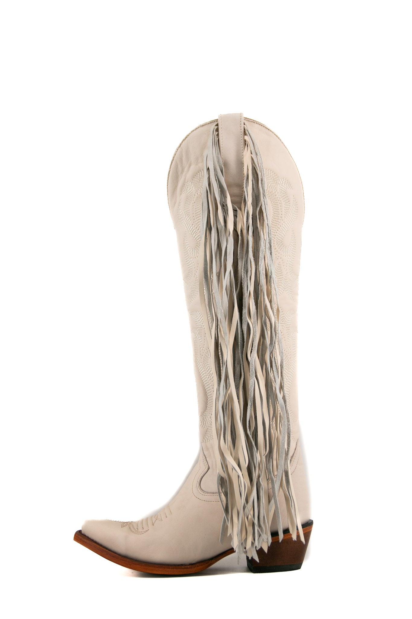 Maite Tall Fringe Snip Toe Cowgirl Boots for Women - Western Style Leather Riding Boots with Decorative Fringe | Perfect for Country Music Festivals, Rodeos & Western Fashion Outfits