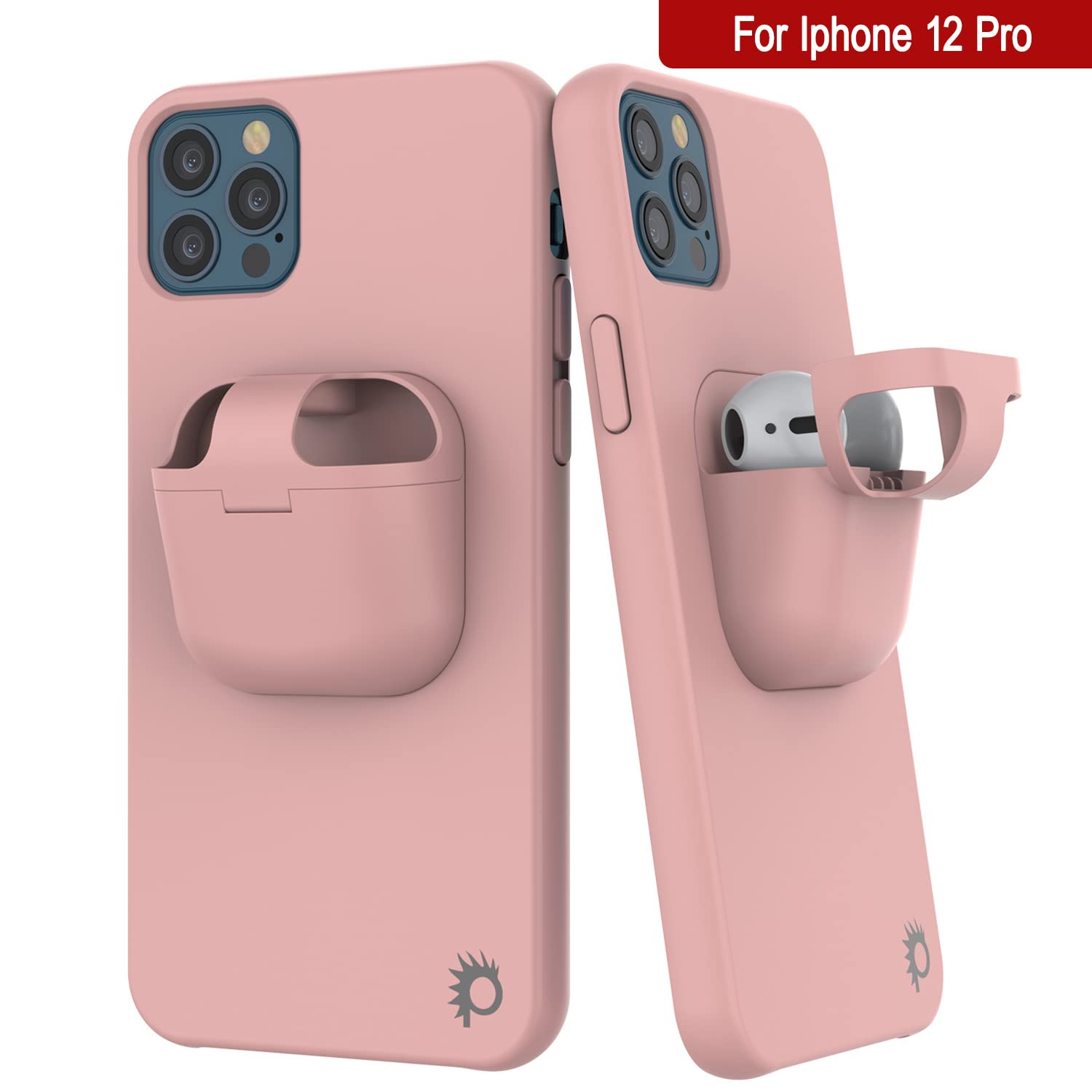 PunkCase Slim 2-in-1 iPhone 12 Pro Case with AirPods Holder (6.1