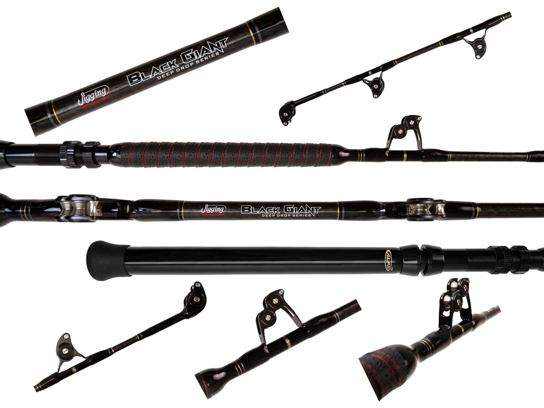 Jigging World Black Giant Deep Drop Fishing Rods - Heavy Duty Saltwater Offshore Trolling Rod for Deep Sea Fishing, Bottom Fishing & Jigging