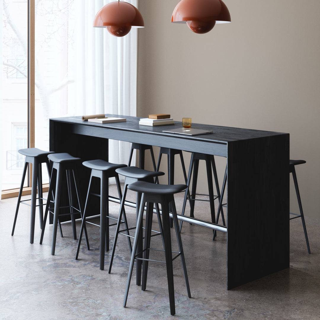 HC1 Bar Stool - Upholstered Counter Height Stool with Padded Seat, Modern Kitchen & Bar Stool for Home, Restaurant, and Cafe Use