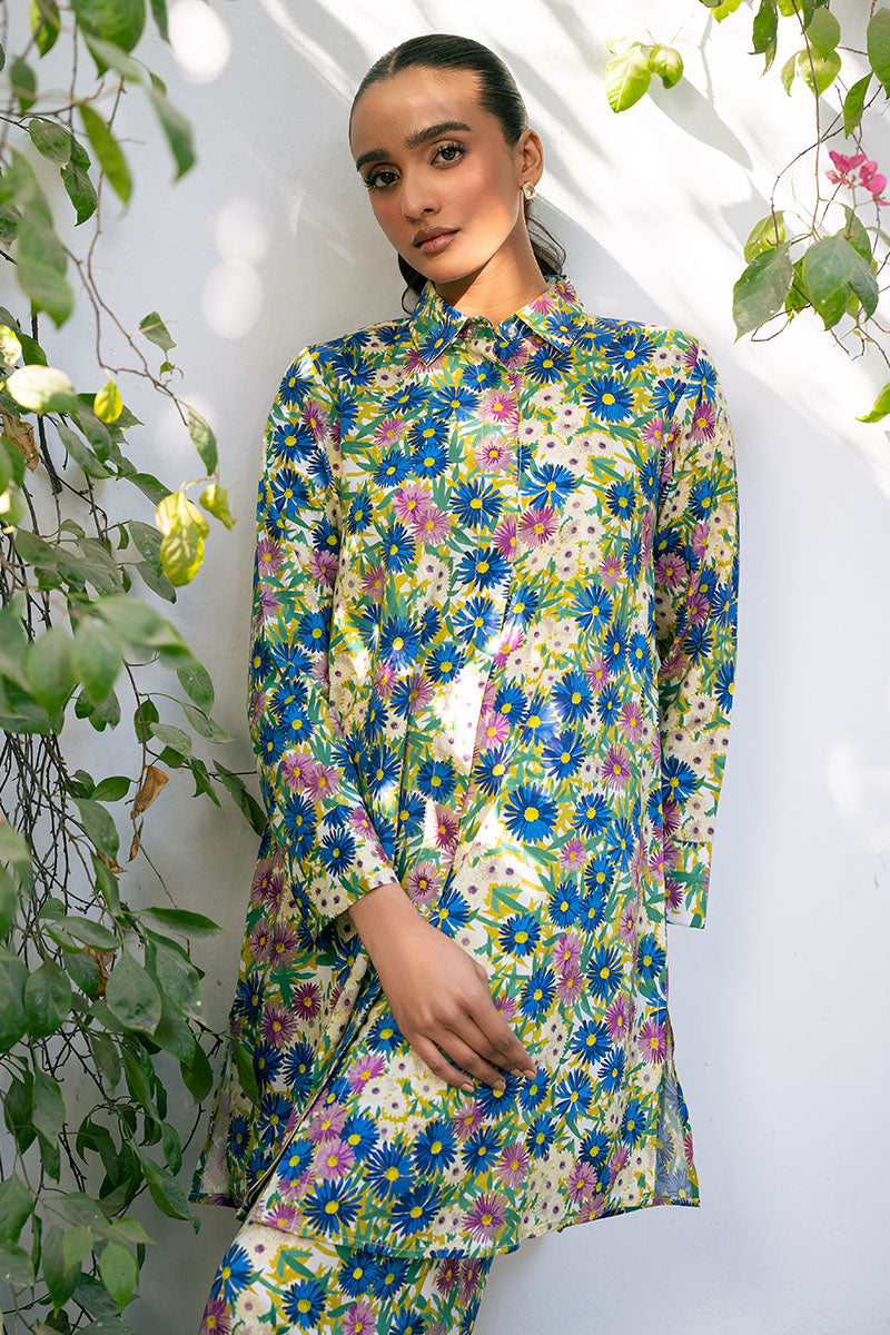 IVORY BLOOM 2-Piece Printed Linen Suit Set for Women | Summer Casual Outfit & Office Wear | Breathable & Stylish Matching Set for Beach, Travel or Work