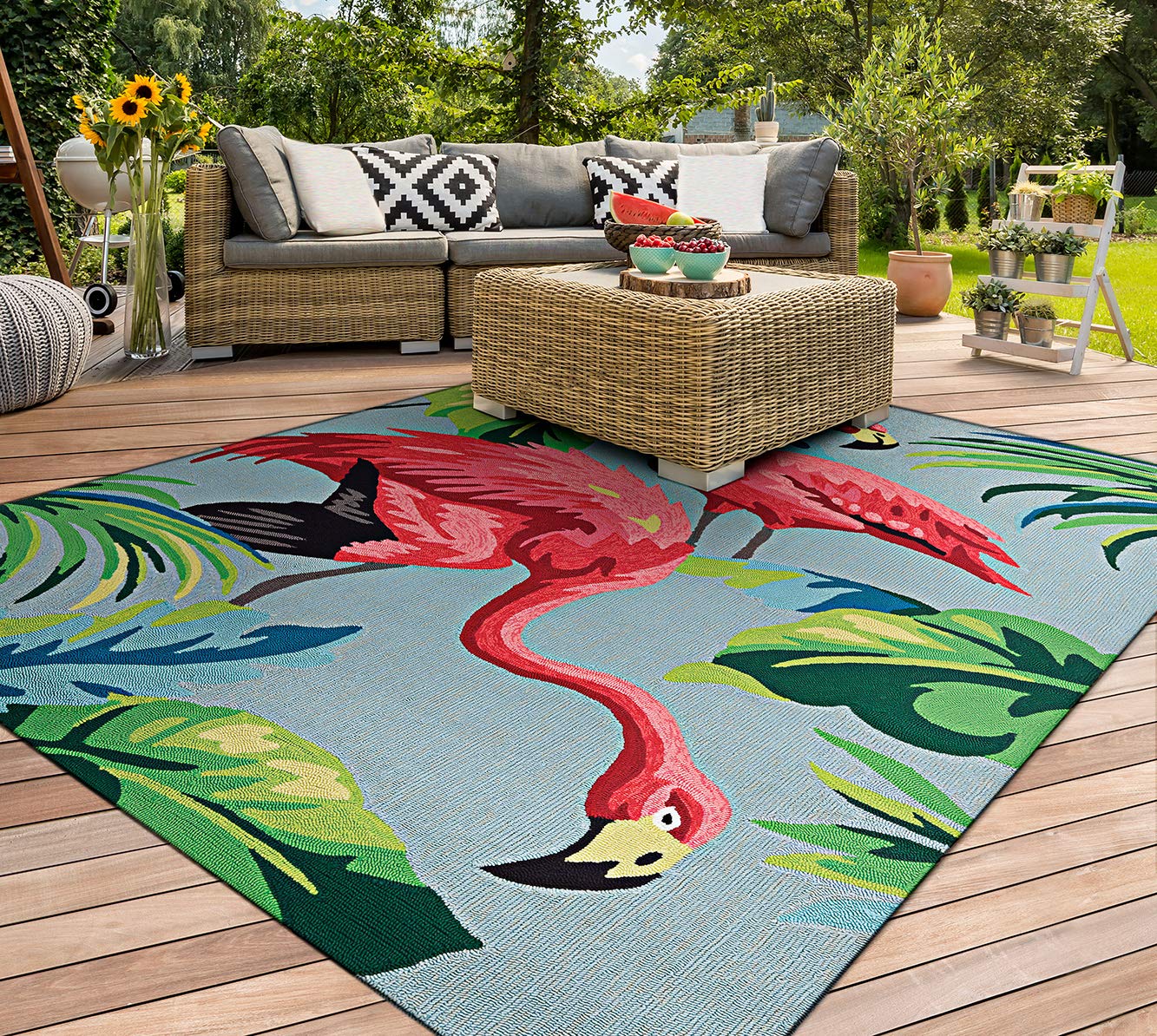 Couristan Flamingos Area Rug 3'6
