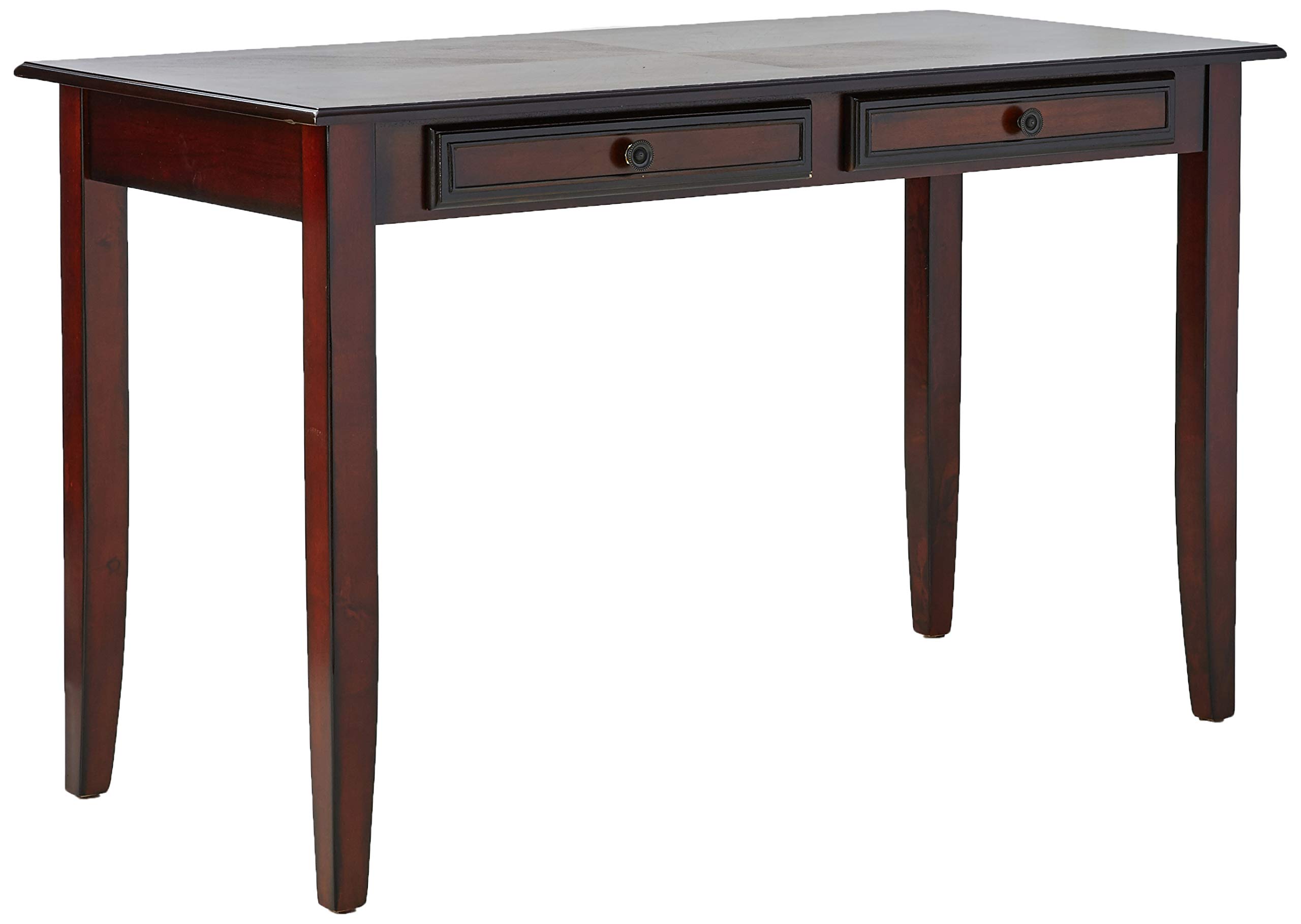 Coaster Furniture 2-Piece Desk Set with Drawers - Espresso Brown Wooden Home Office Desk & Hutch (800778) for Small Spaces, Dorm Rooms & Home Offices