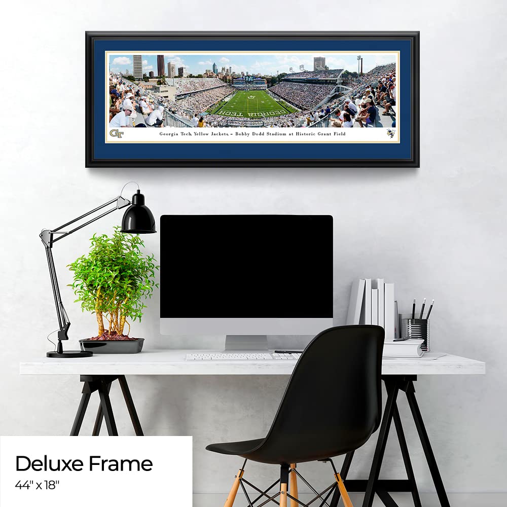 Georgia Tech Yellow Jackets Football Panoramic Posters & Framed Pictures - College Sports Decor for Game Room, Office & Fan Cave by Blakeway Panoramas