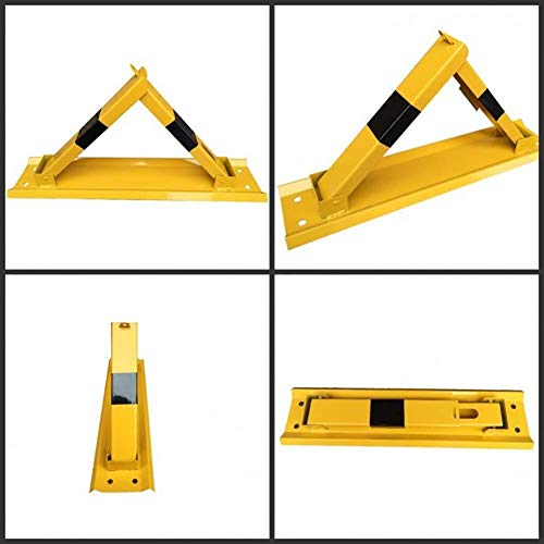 Heavy Duty Triangular Parking Lock with Key - Anti-Rolling Crash Proof Parking Barrier for Cars, Trucks & Vehicles - Secure Parking Space, Garage & Driveway Protection