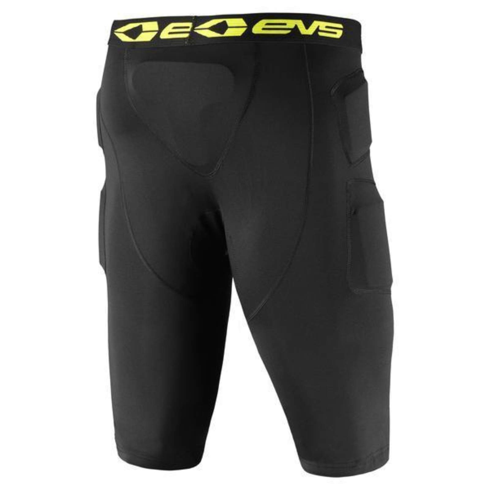 EVS Sports TUG Bottom Impact Shorts for Football, Hockey & Motocross - Black Compression Padded Shorts for Impact Protection & Comfort During Sports Activities