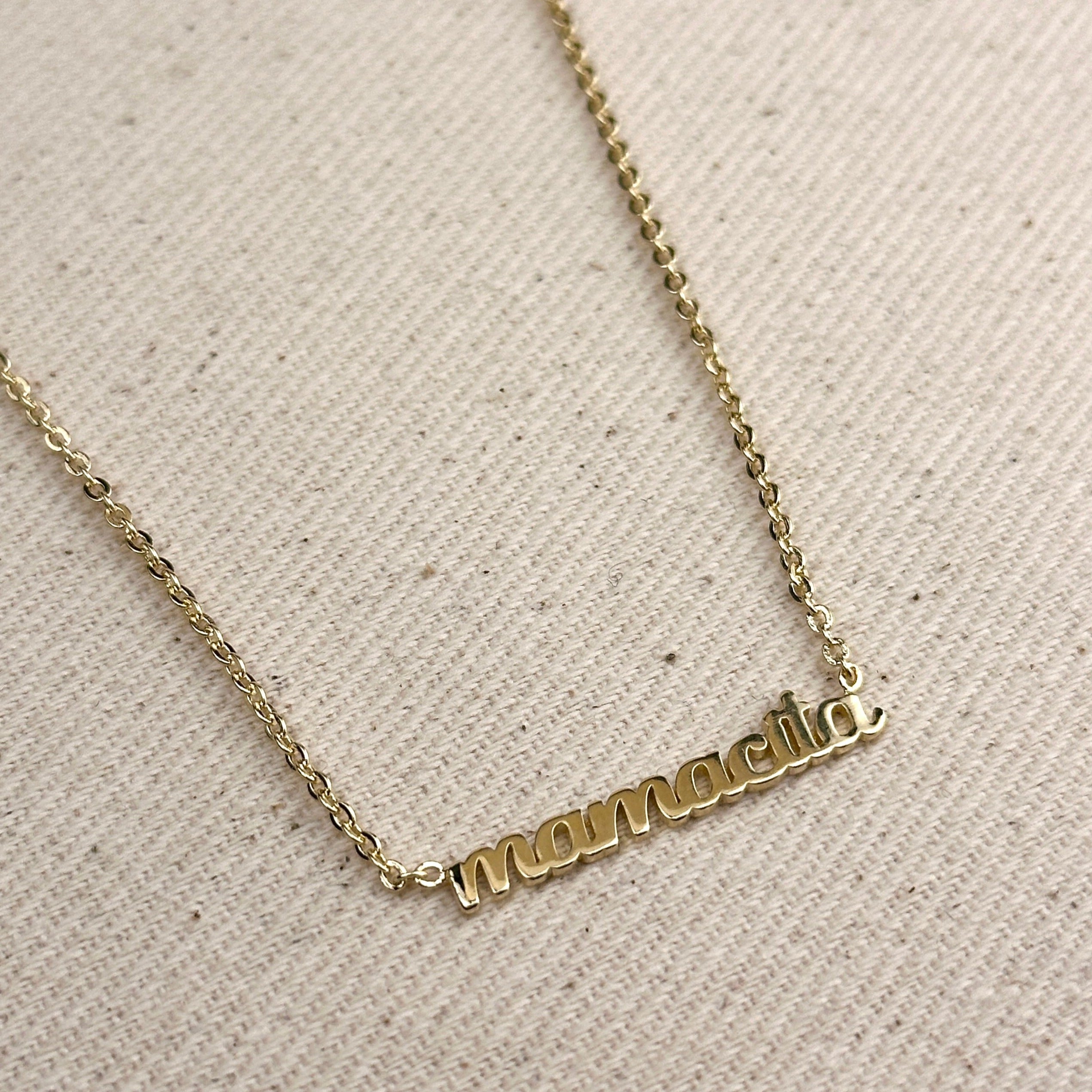 18k Gold Filled Mamacita Necklace for Women - Elegant Layering Pendant Jewelry Gift for Mom, Wife, Girlfriend - Perfect for Valentine's Day, Anniversary & Special Occasions