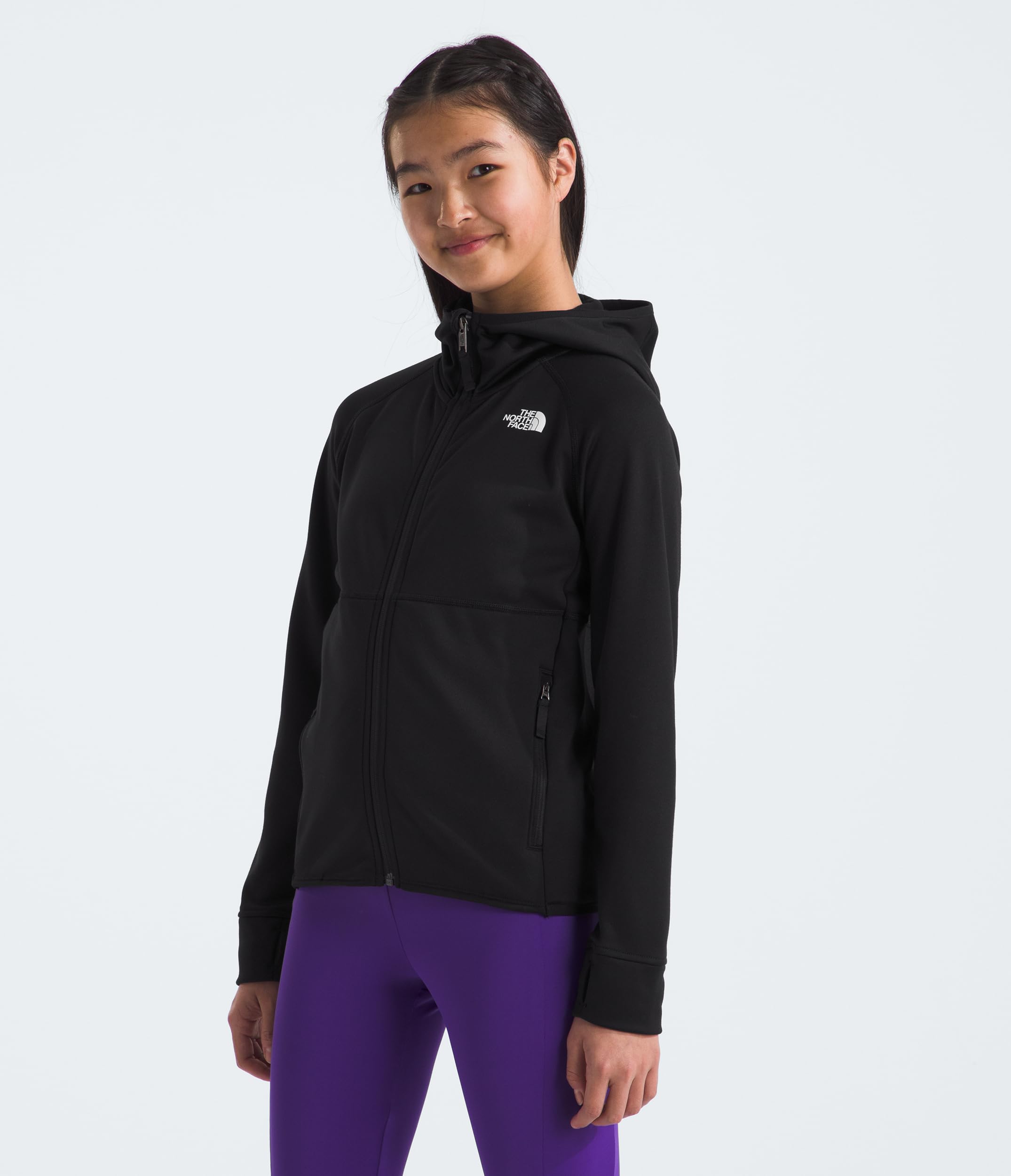 THE NORTH FACE Teen Canyonlands Full Zip Hoodie for Boys & Girls - Lightweight Fleece Jacket for Hiking, Camping & Outdoor Activities