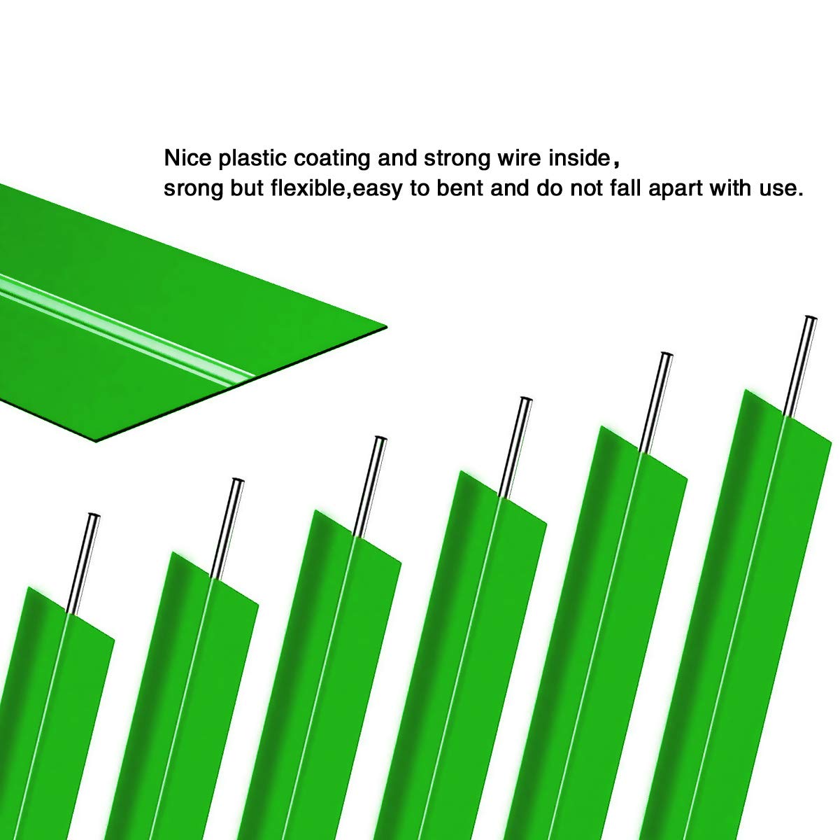 600PCS 4-Inch Metallic Twist Ties - Reusable Plastic Cable Ties for Bread Bags, Candy Bags, Party Decorations, Cake Pops & Gift Wrapping (Green) - Perfect for Baking, Organizing & Crafting