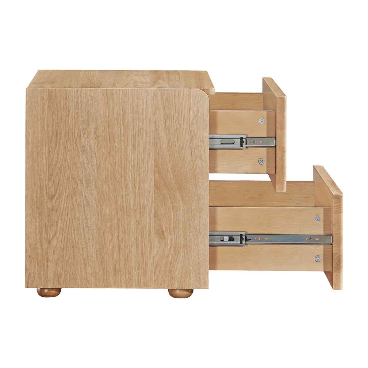 Delta Bedside Table - Modern Nightstand with Storage Drawer for Bedroom, Living Room, or Office - Compact & Stylish End Table for Small Spaces