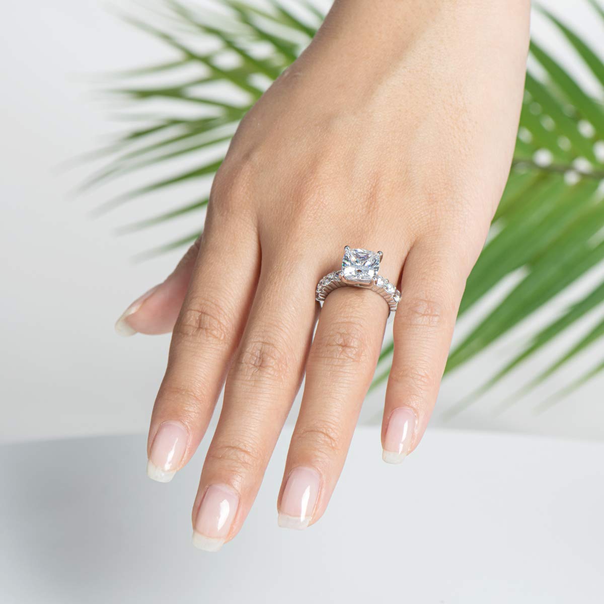 3 Carat Cubic Zirconia Sterling Silver Engagement Ring for Women - Solitaire Wedding Band, Anniversary Gift, Elegant Jewelry - Hypoallergenic & Tarnish Resistant - Perfect for Proposals, Weddings, Date Nights, Brides, Girlfriends & Wives - Ideal for Everyday Wear, Special Occasions & Romantic Surprises