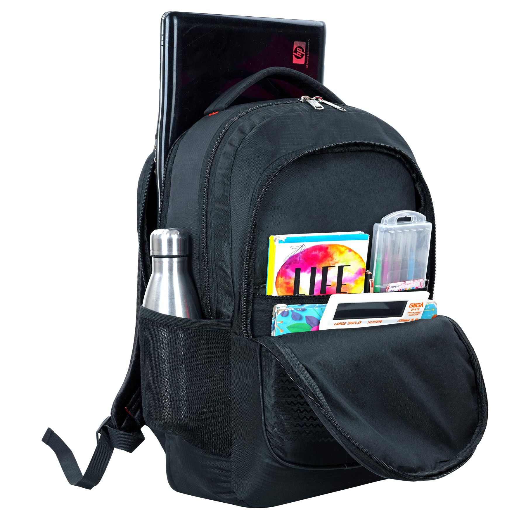 Cellex Medium 33L Kids Backpack for School - Durable, Water-Resistant & Lightweight Backpack for Boys & Girls - Perfect for Daily Use, Travel & Outdoor Activities (Black)