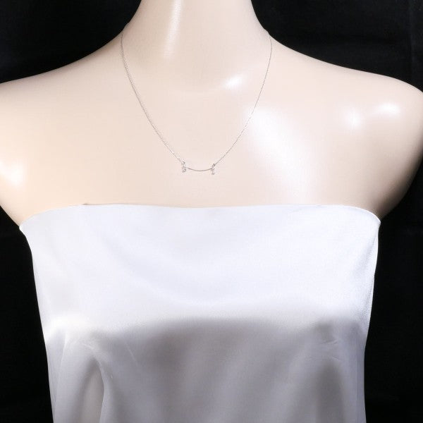 18K White Gold Diamond Necklace for Women - Elegant Pendant Jewelry Gift for Anniversary, Wedding & Special Occasions