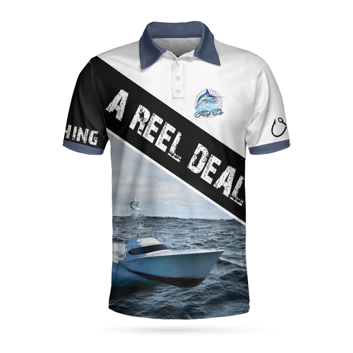 HYPERFAVOR Men's Cool Fishing Shirts - Breathable UPF 50+ Collared Fishing Polo Shirts, Short Sleeve Quick-Dry Set of 2 - Perfect for Summer Fishing, Boating & Outdoor Activities