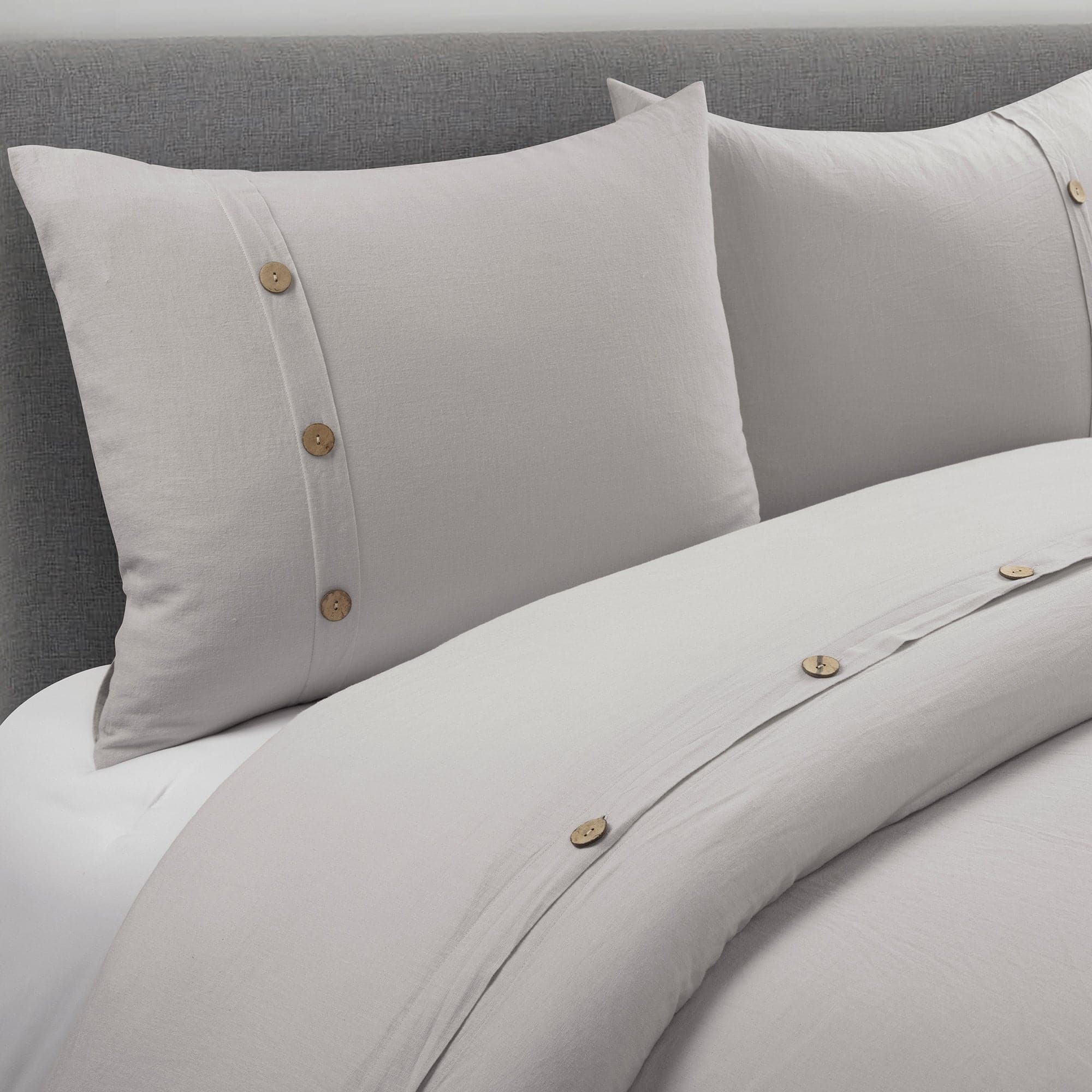 Premium Belgian Flax Linen & Cotton Blend Duvet Cover Set - 3 Piece Luxury Bedding Set for Queen/King Size Beds - Breathable & Soft for All-Season Comfort - Perfect for Master Bedroom, Guest Room & Airbnb Stays