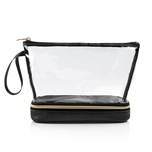 Ethereal Clear Makeup Bag - Large Waterproof Travel Organizer for Women | TSA Approved Cosmetic & Toiletry Bag for Travel