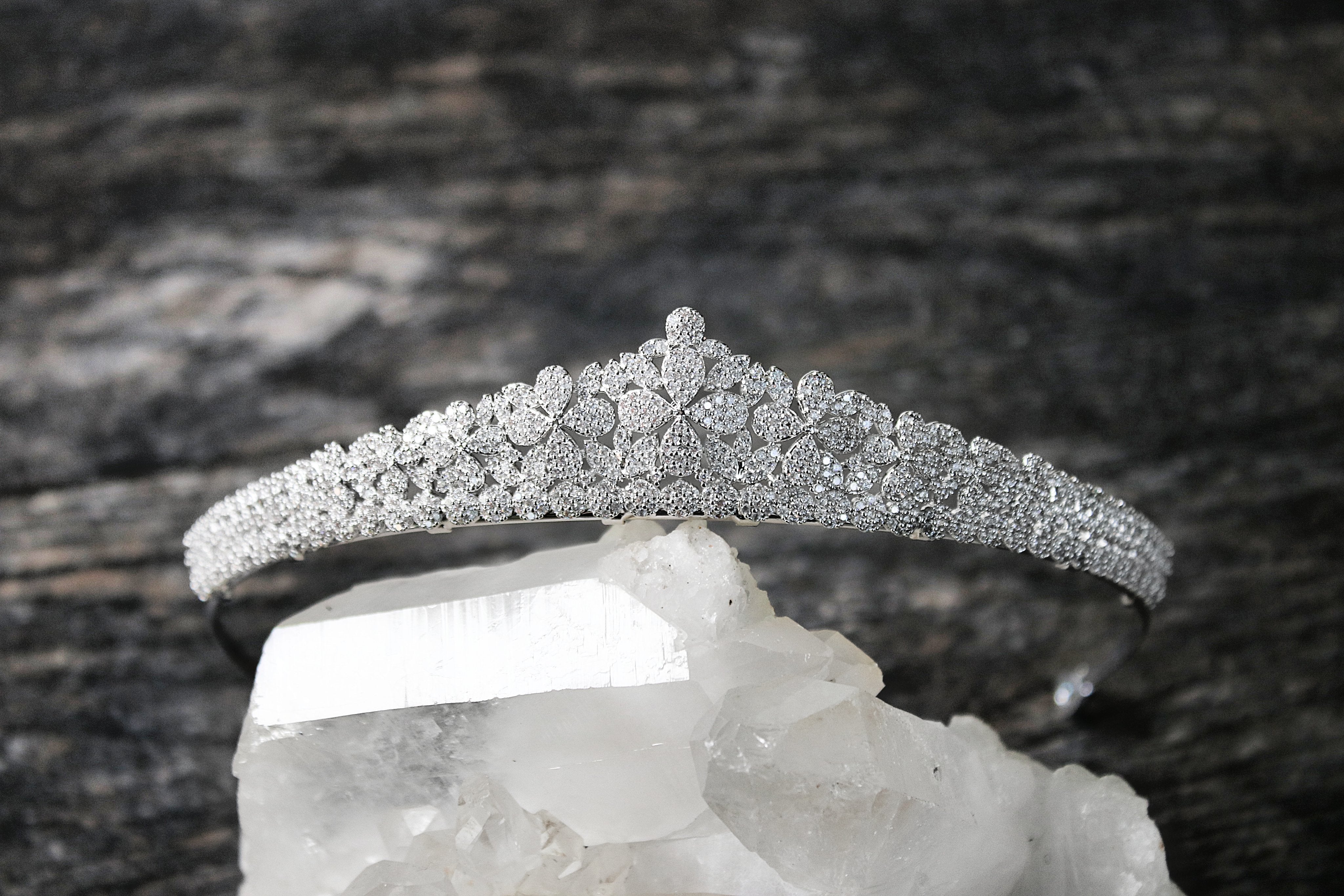 PAULETTE Petite Tiara - Elegant Small Crown for Women | Perfect for Weddings, Pageants & Special Occasions
