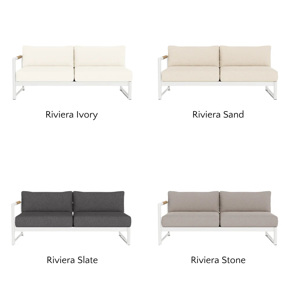 Breeze XL Outdoor 2-Seat Patio Sofa with Left Armrest - Perfect for Backyard, Garden, and Poolside Relaxation