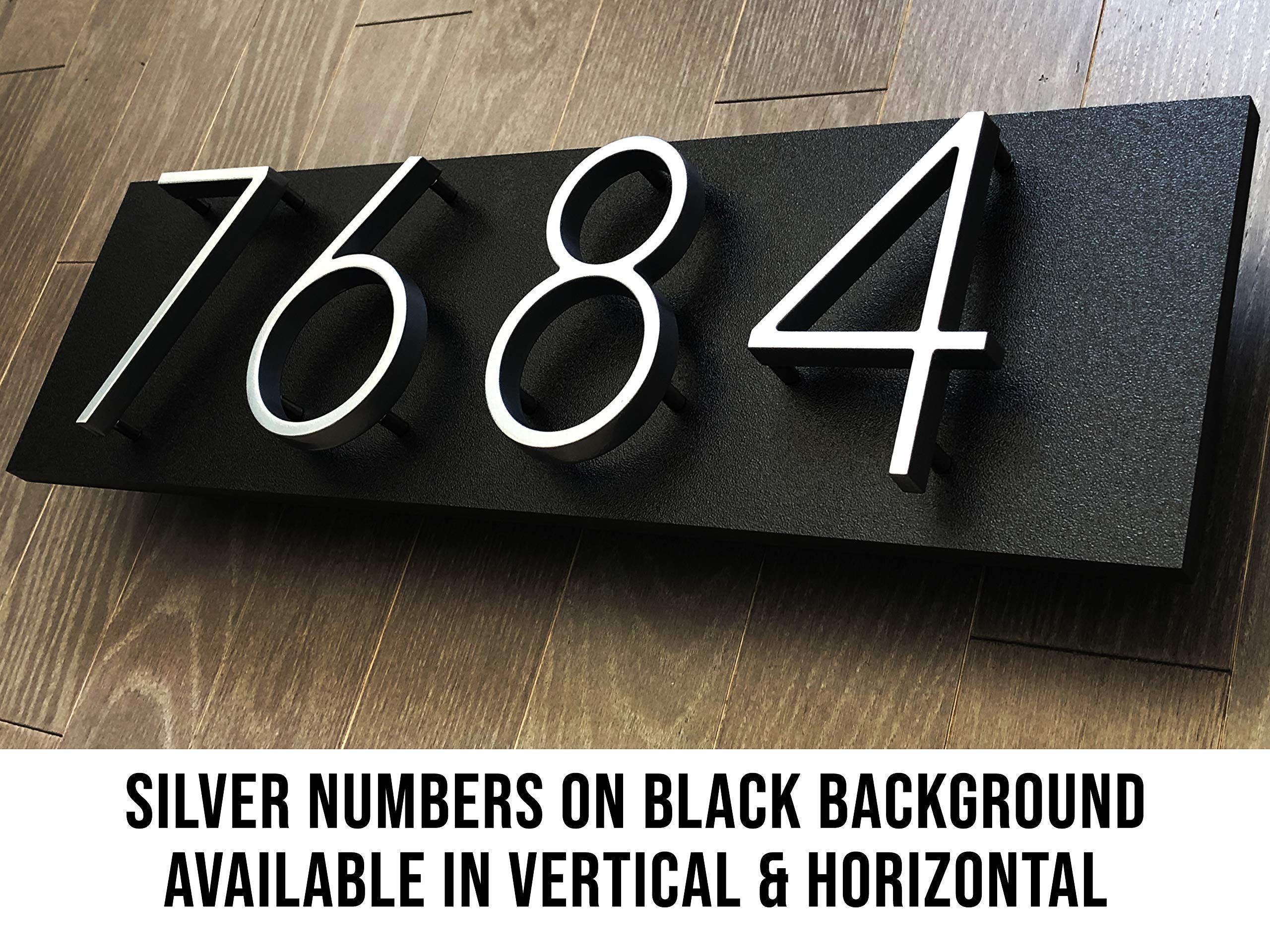 Modern House Numbers & Address Plaques - Custom Vertical & Horizontal Address Signs for Home & Business | Personalized Outdoor House Number Plaques | Perfect for Mail Delivery, Emergency Services & Curb Appeal