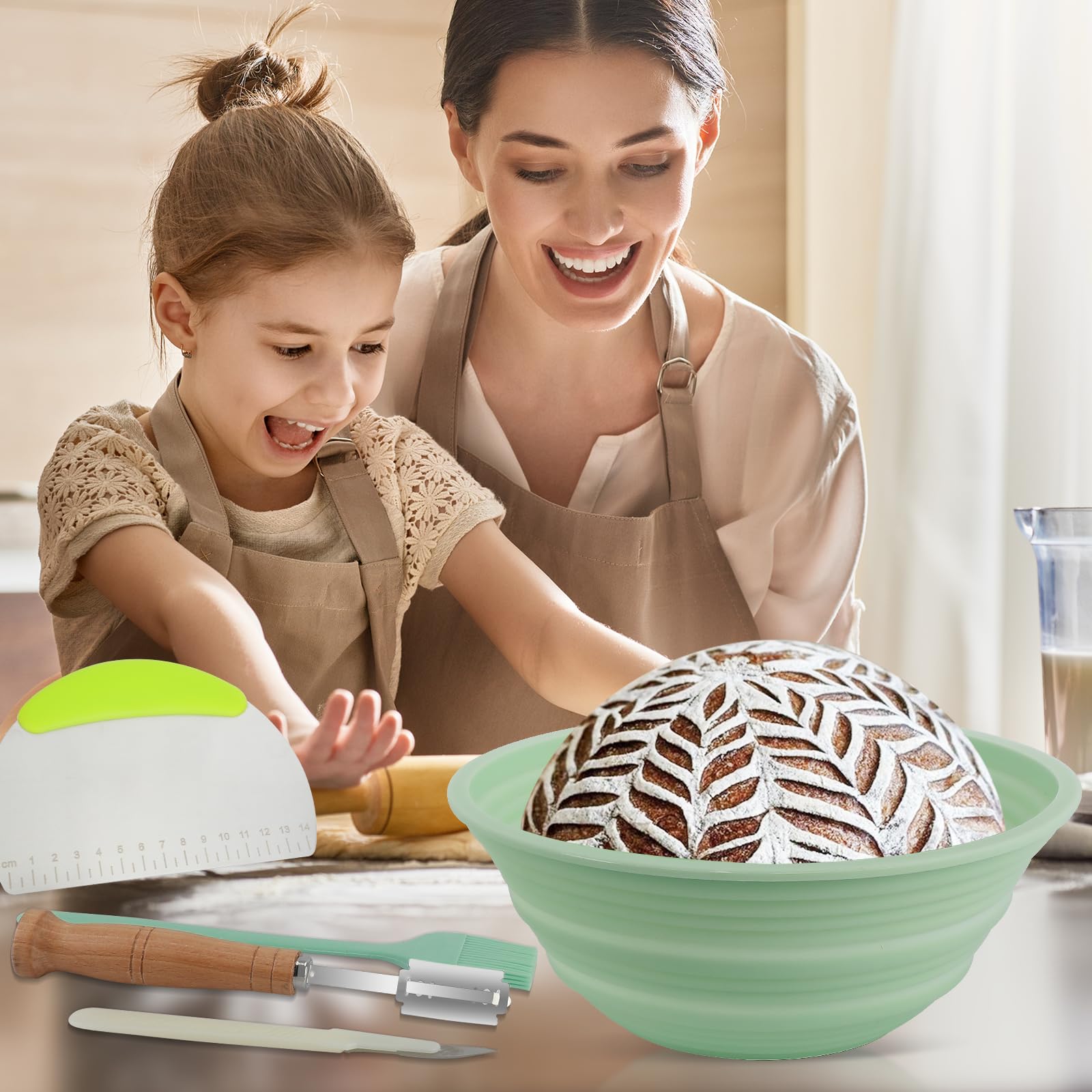 Gardon 2-Pack Bread Proofing Baskets Set - Oval & 9