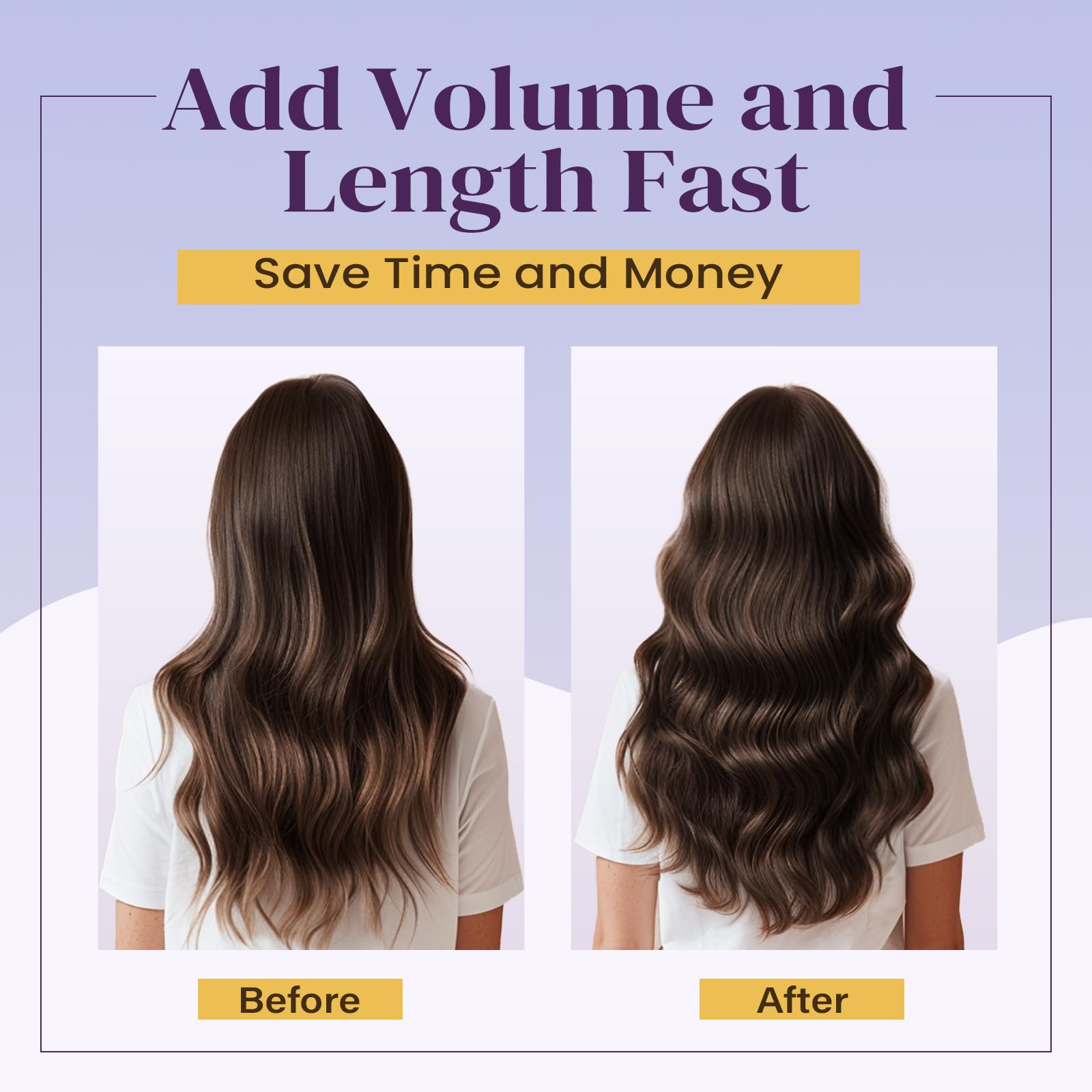 HEHUA 100% Human Hair Clip-In Extensions - 24 Inch 5-Piece Set (100g) Dark Brown Remy Hair Seamless & Invisible for Women | Perfect for Daily Wear, Parties & Special Occasions