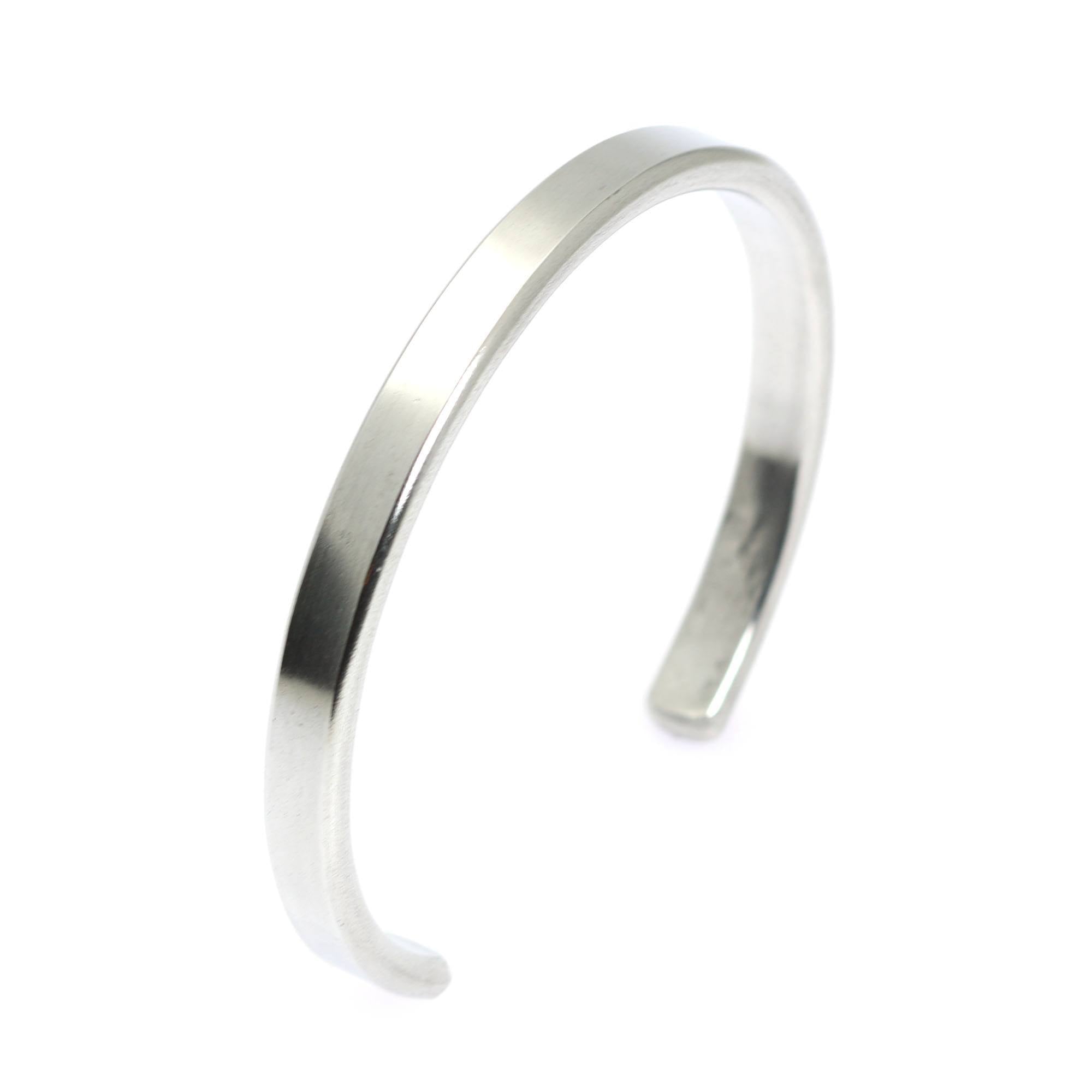 Elegant Thin Brushed Aluminum Cuff Bracelet for Women - Minimalist Jewelry Gift for Everyday Wear & Special Occasions