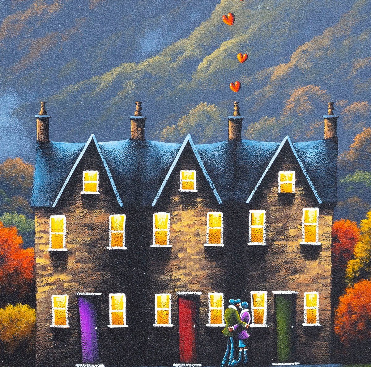 Original 'A Home Bursting With Love' Wall Art - Perfect for Living Room Decor, Housewarming Gifts & Cozy Home Aesthetics