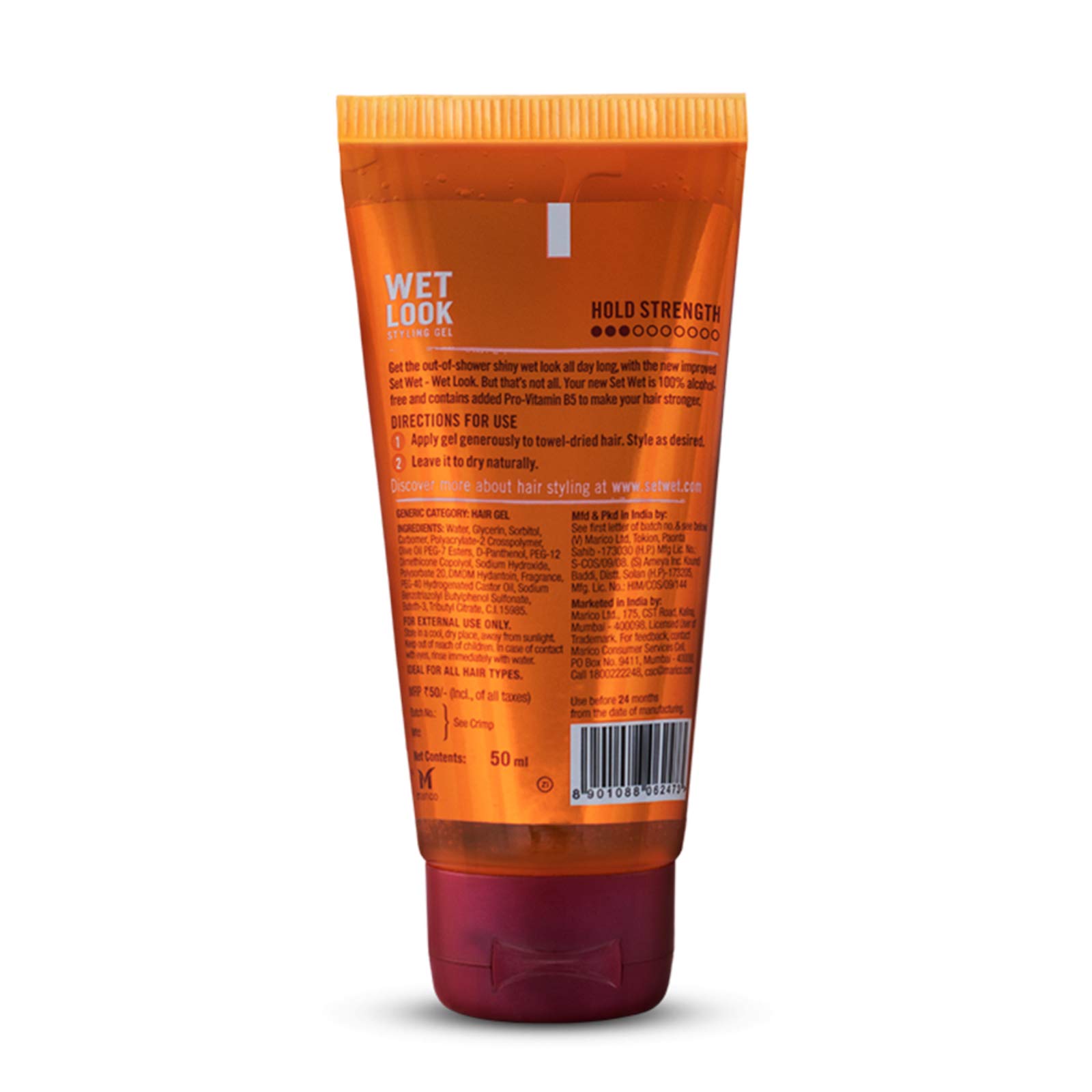 Set Wet Hair Gel Wet Look & Vertical Hold Combo (50ml Tubes) - Strong Hold Styling for Men & Women, Perfect for Parties, Weddings & Everyday Use