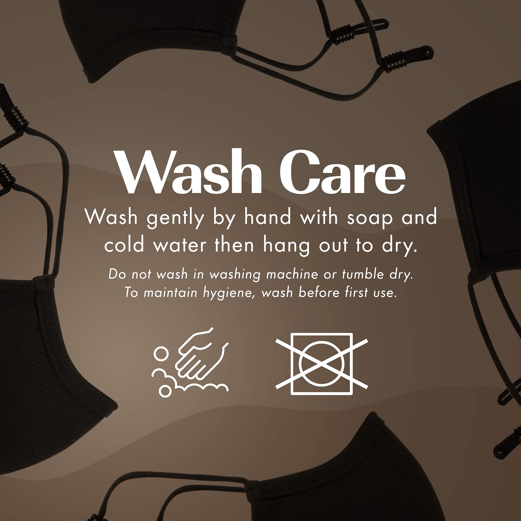 Reusable 3-Layer Black Face Mask - Washable & Adjustable for Adults & Kids - Perfect for School & Travel