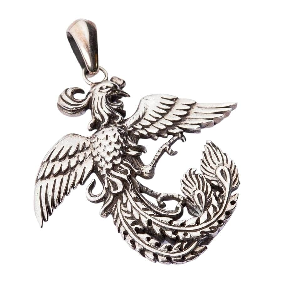 Phoenix Sterling Silver Pendant Necklace - 925 Silver Jewelry for Women - Elegant Bird Charm for Everyday Wear & Special Occasions