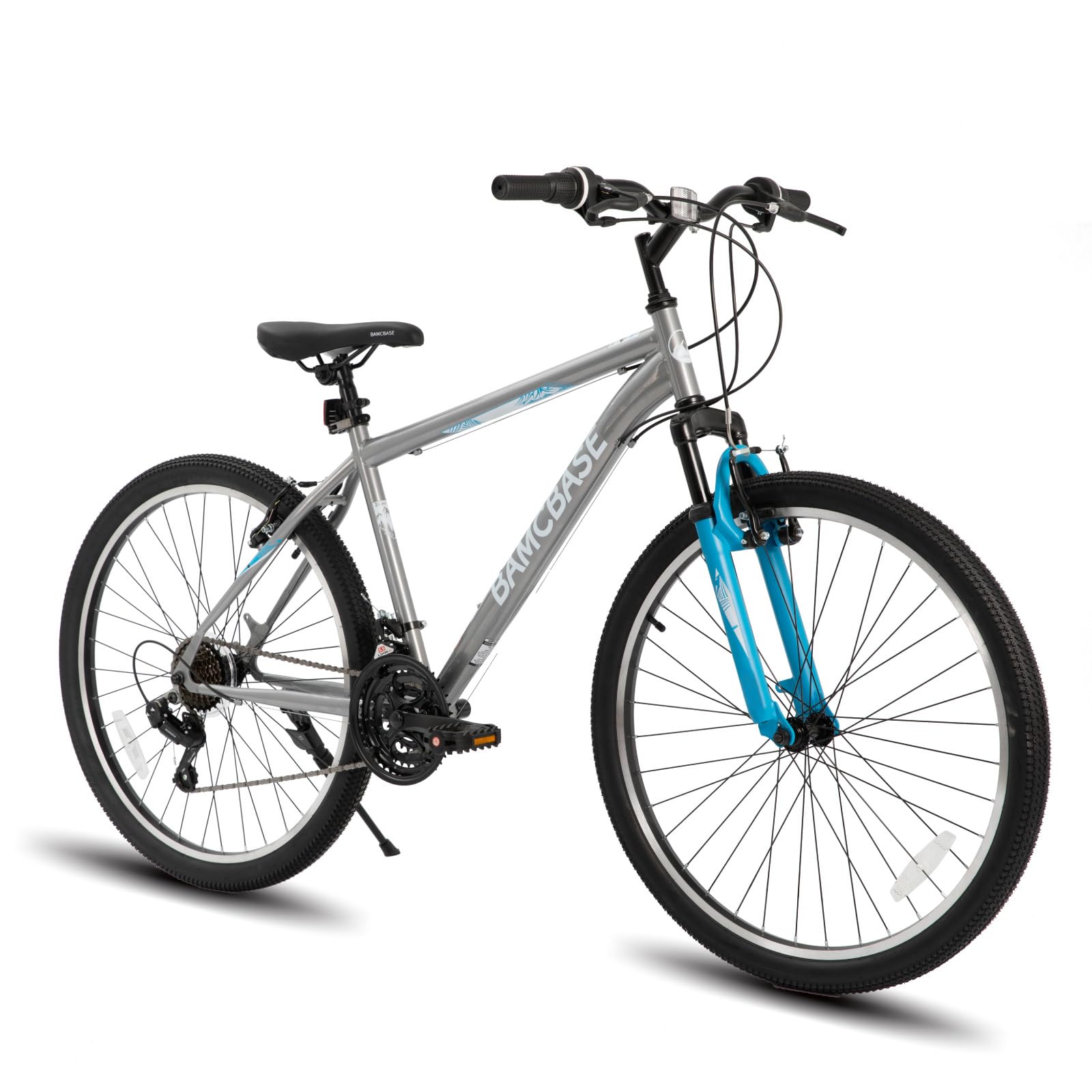 HILAND 26 & 27.5 Inch Mountain Bike for Men & Women - 21-Speed MTB with High-Tensile Steel Frame & V Brake - Adult Hardtail Bicycle for Trail Riding, Commuting & Outdoor Adventures