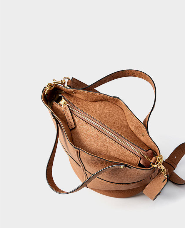 Stylish Leather Bucket Bag for Women - Fashionable Crossbody Shoulder Handbag - Perfect for Work, Travel & Everyday Use
