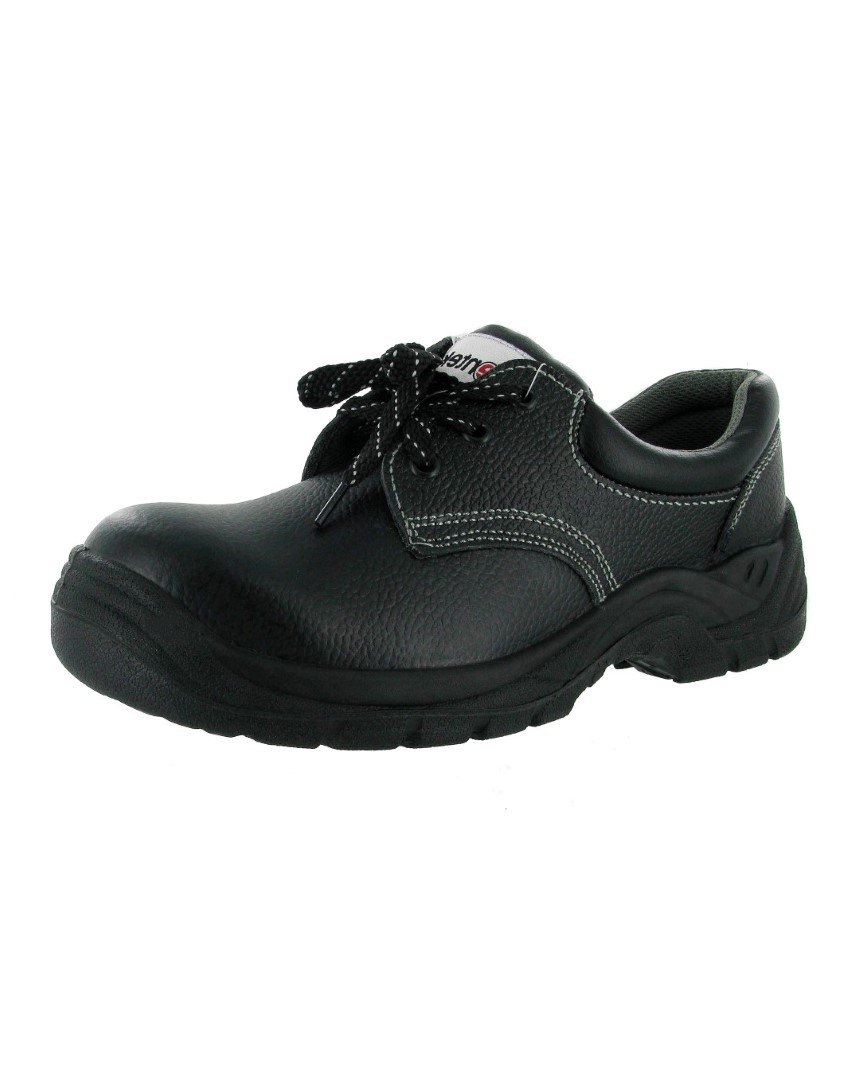 Centek Men's FS337 Leather S1 Safety Work Shoes - Black for Construction & Industrial Use