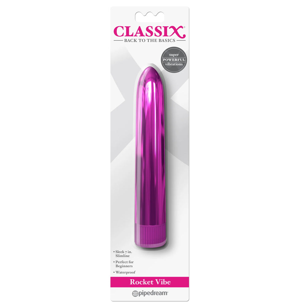 Classix 7 Rocket Vibe - Waterproof Rechargeable Multispeed G-Spot Vibrator for Women - Perfect for Shower, Travel & Intimate Moments