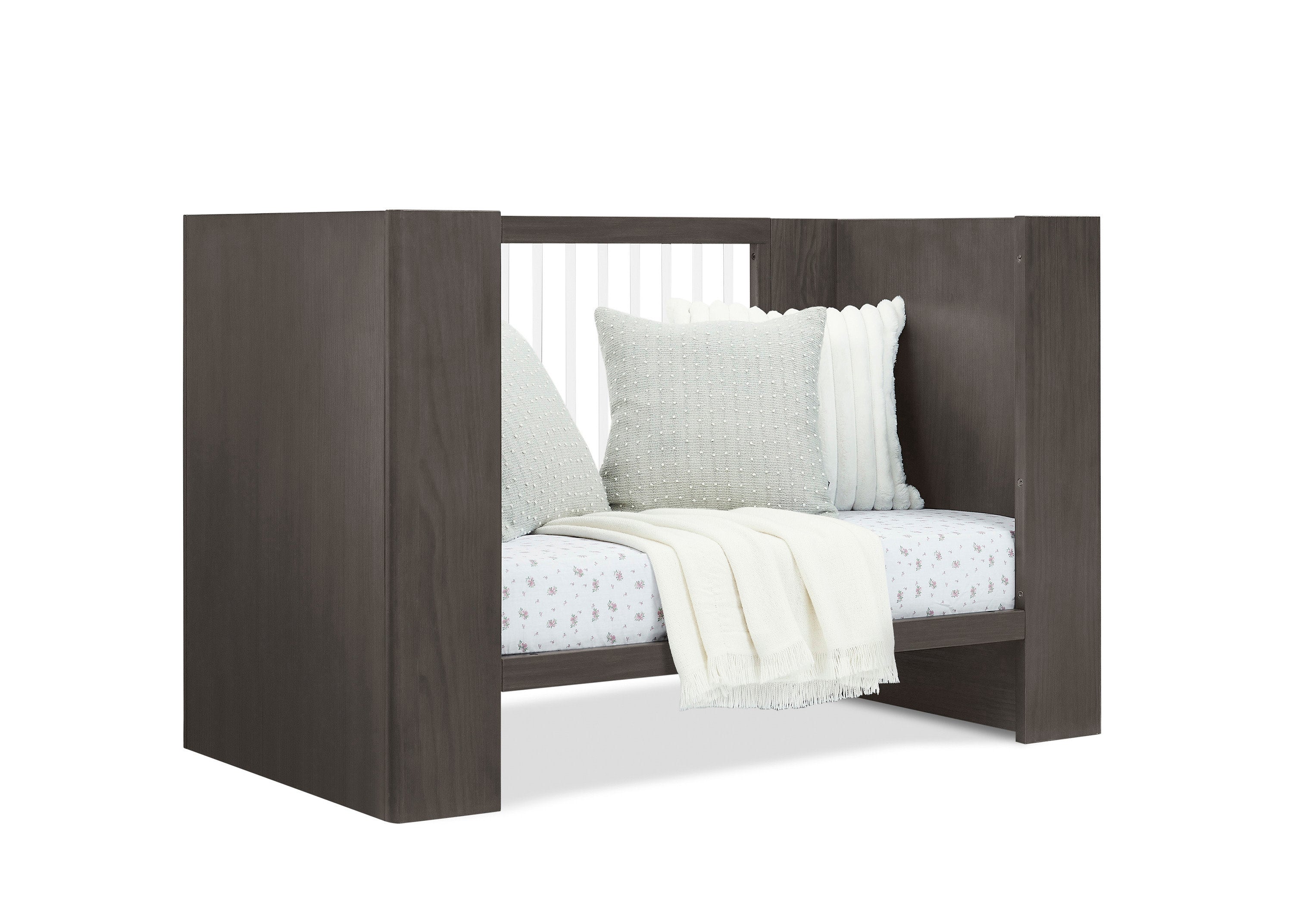 Aerin 4-in-1 Convertible Baby Crib - Toddler Bed, Daybed & Full-Size Bed | Safe & Stylish Nursery Furniture for Newborns to Teens | Perfect for Baby Rooms, Daycare Centers & Guest Bedrooms