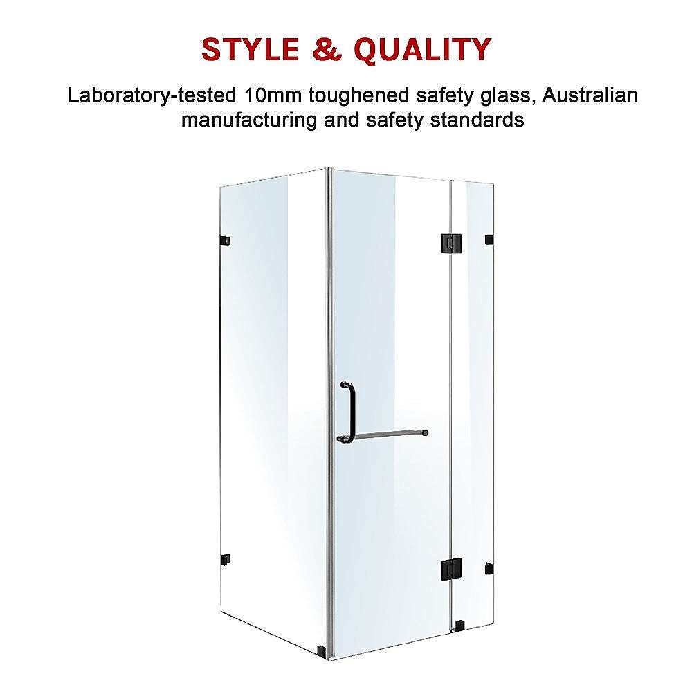 10mm Frameless Glass Shower Screen 1100 x 900mm - Modern Bathroom Enclosure by Della Francesca | Perfect for Walk-in Showers and Bathroom Renovations