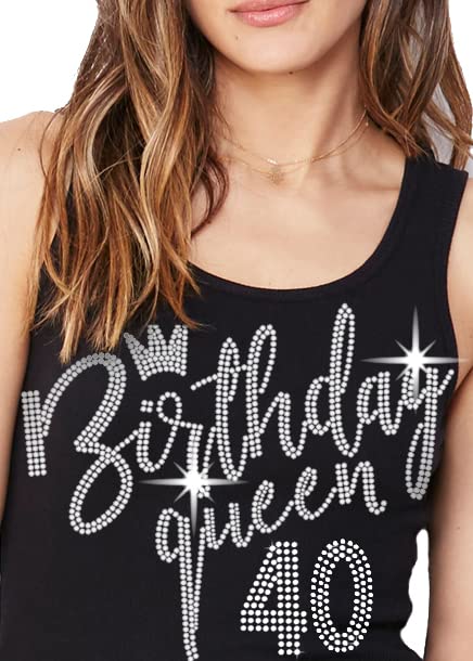 Birthday Queen 40 (Black Tank)