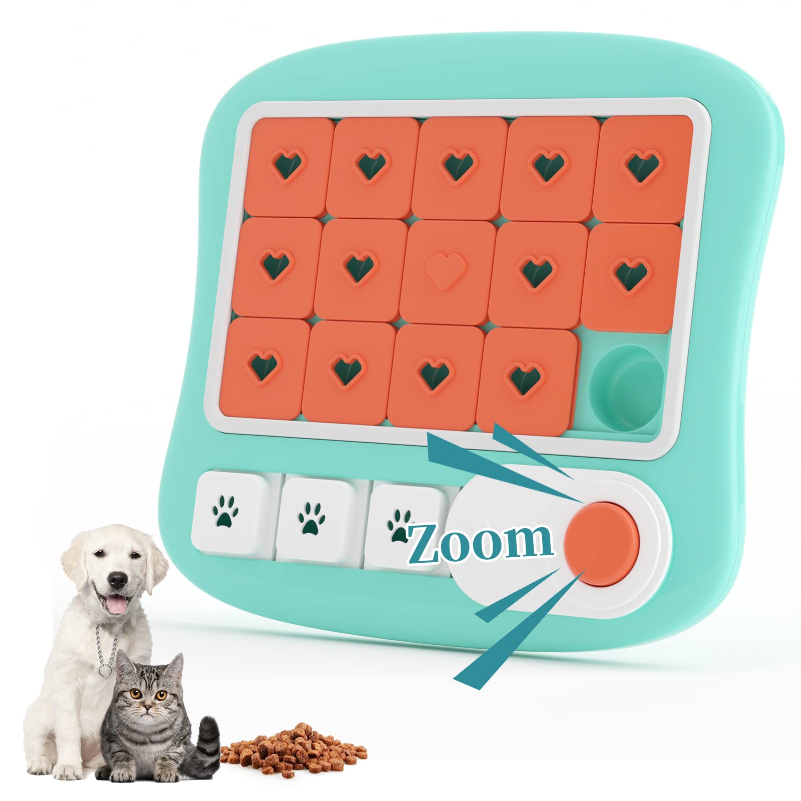 Interactive Dog Puzzle Toys for IQ Training & Mental Stimulation - Treat Dispensing Puzzle Game with Squeaky Design for Small, Medium & Large Dogs - Perfect for Boredom Relief & Indoor Playtime
