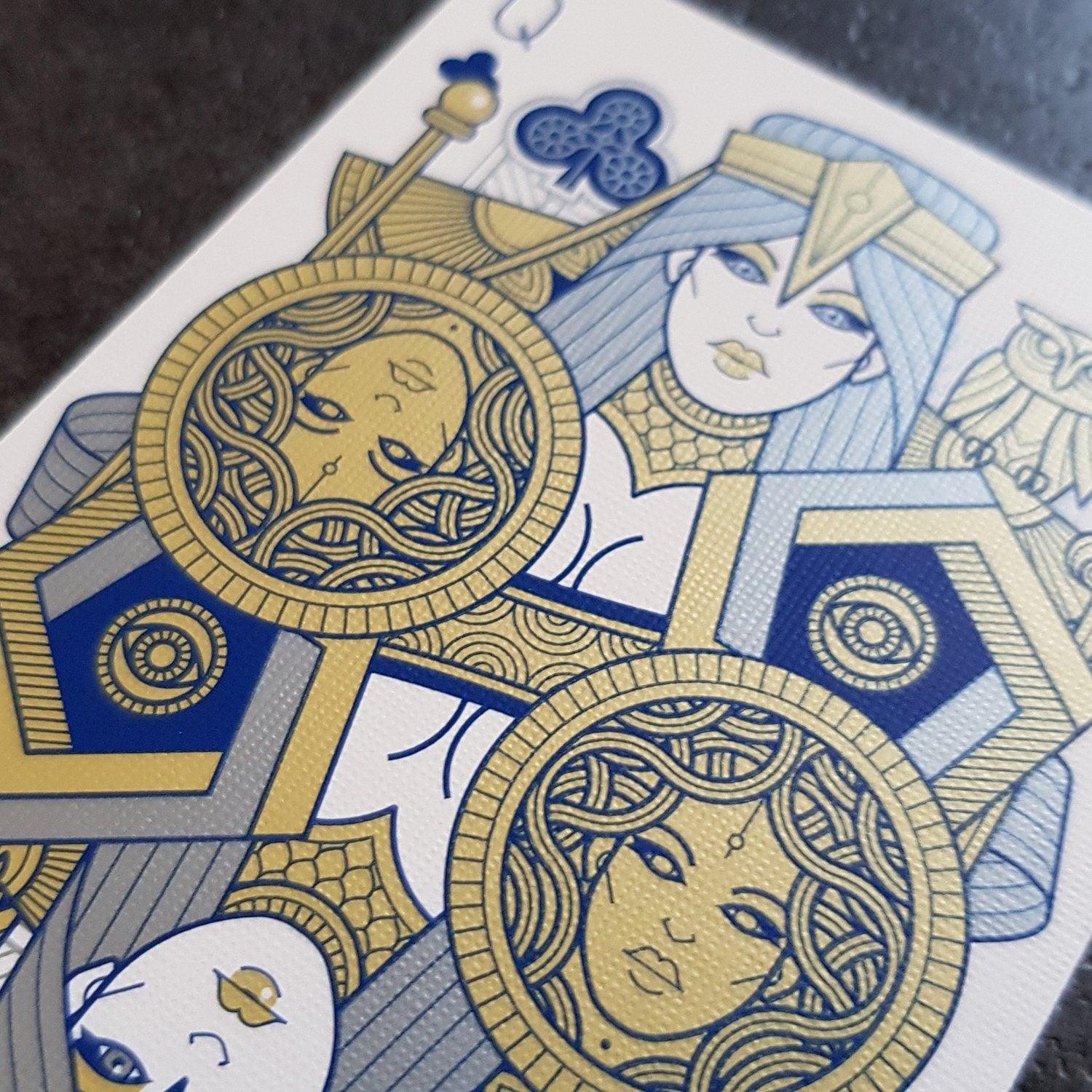 Premium Pantheon Azure Playing Cards - Elegant Blue Deck for Poker, Magic Tricks & Cardistry | Perfect for Game Nights, Professional Performances & Collectors