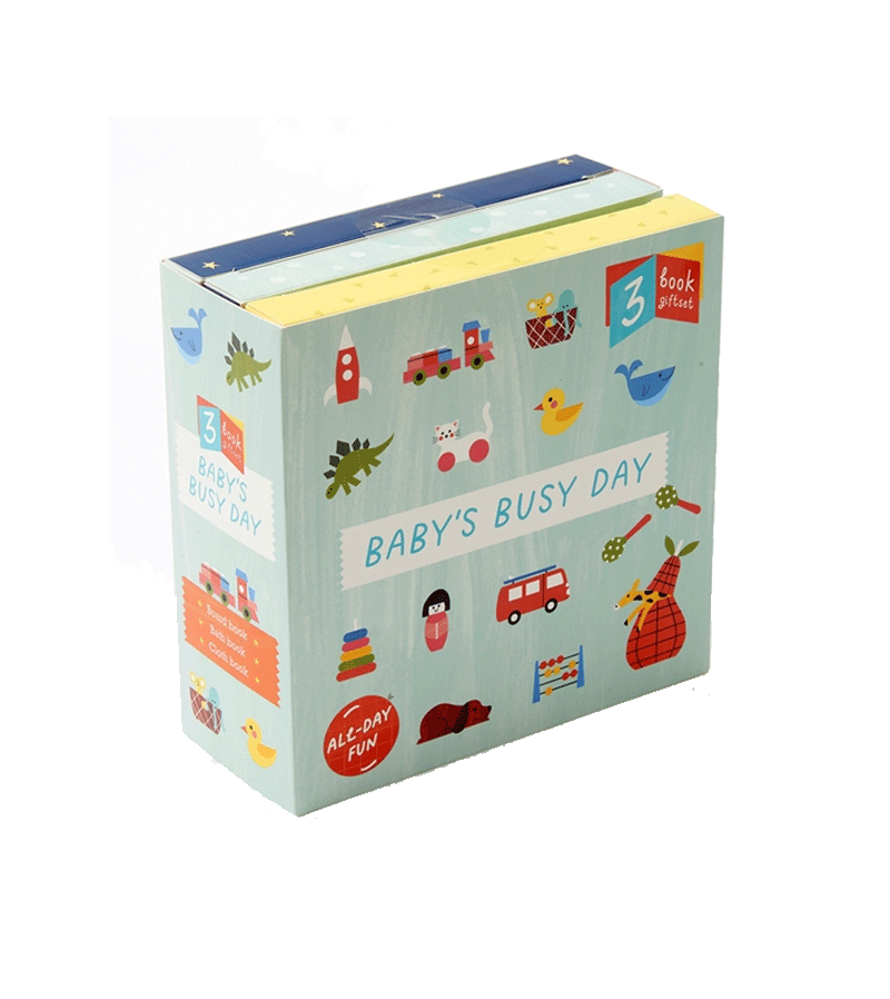 Happy Yak Baby's Busy Day 3 Mini Book Set - Interactive Learning Books for Toddlers, Early Childhood Development, Perfect for Playtime & Bedtime Reading