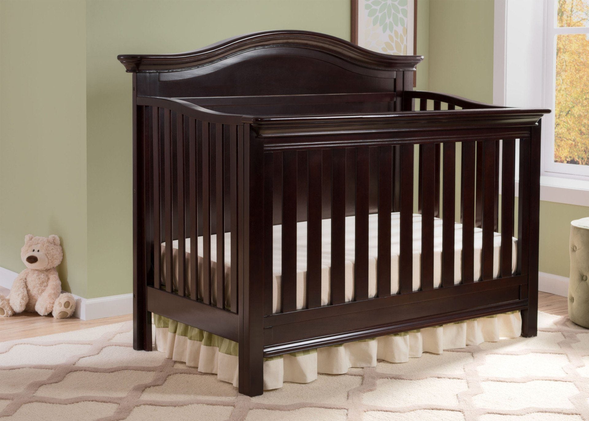Bethpage 4-in-1 Convertible Baby Crib - Toddler Bed, Daybed & Full-Size Bed - Safe & Stylish Nursery Furniture for Boys & Girls - Perfect for Newborns to Teens Bedroom