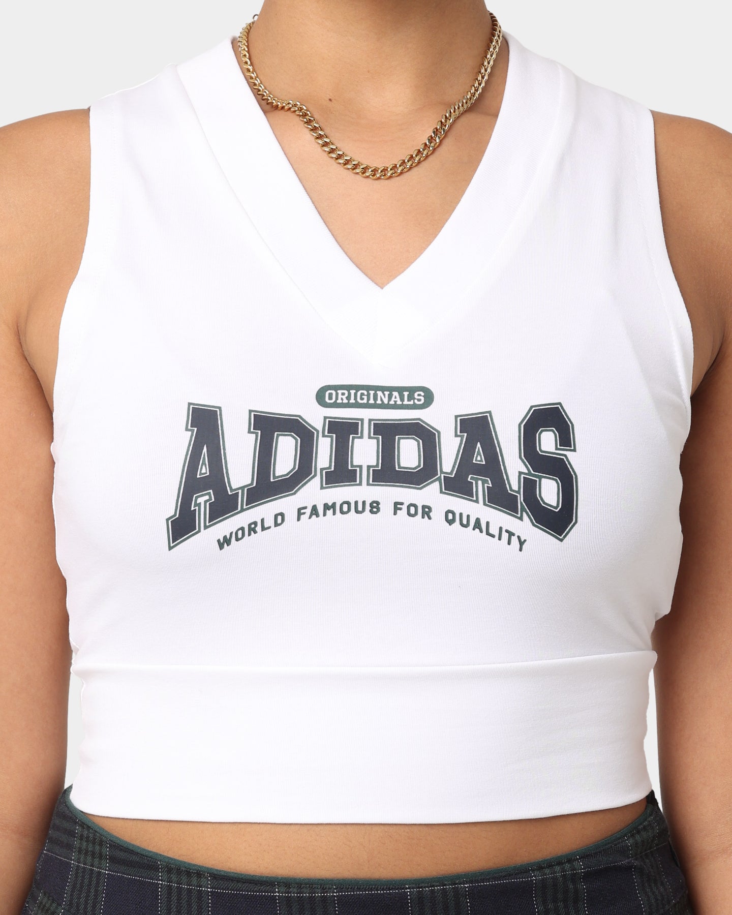 Adidas Women's Original Class Of '72 Crop Top - White Vintage Athletic Shirt for Gym, Running & Casual Streetwear