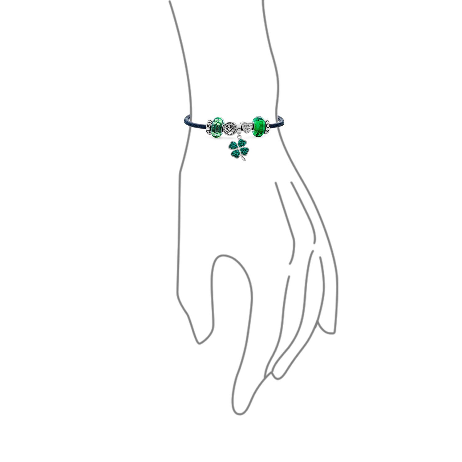 Celtic Knot Sterling Silver Charm Bracelet for Women - Irish Shamrock Clover Beaded Snake Chain Bracelet with Claddagh Charm, 925 Silver, Adjustable 6.5-8.5 Inch | Perfect for St. Patrick's Day, Irish Heritage Gifts & Everyday Elegant Jewelry